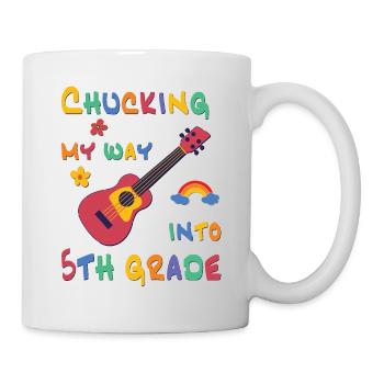Chucking my way into 5th grade - Mug - white - Right