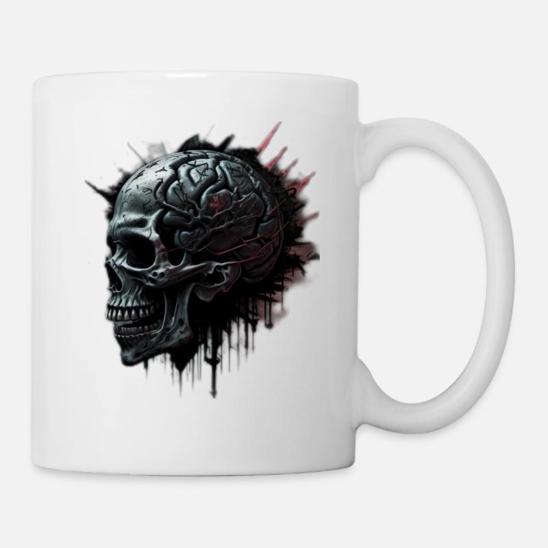 Totenkopf - Tasse - Weiß
