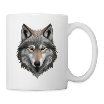 Wolfskopf - Tasse - Weiß - Rechts