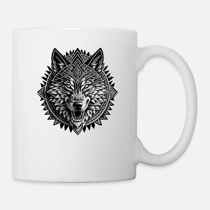 Tête de loup thaïlandaise - Mug blanc - blanc