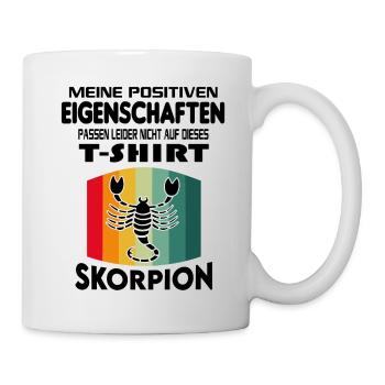 Geburtstag Sternzeichen Retro Skorpion - Tasse - Weiß - Rechts