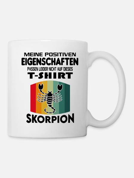 Geburtstag Sternzeichen Retro Skorpion - Tasse - Weiß