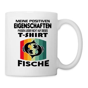 Geburtstag Sternzeichen Retro Fische - Tasse - Weiß - Rechts