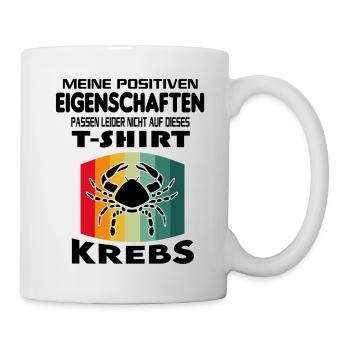 Geburtstag Sternzeichen Retro Krebs - Tasse - Weiß - Rechts