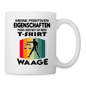 Geburtstag Sternzeichen Retro Waage - Tasse - Weiß - Rechts