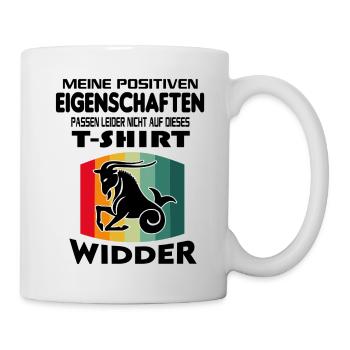 Geburtstag Sternzeichen Retro Widder - Tasse - Weiß - Rechts