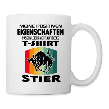 Geburtstag Sternzeichen Retro Stier - Tasse - Weiß - Rechts