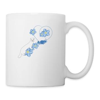 Belette blanche - Mug blanc - blanc - Droite