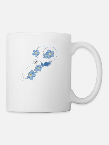 Belette blanche - Mug blanc - blanc