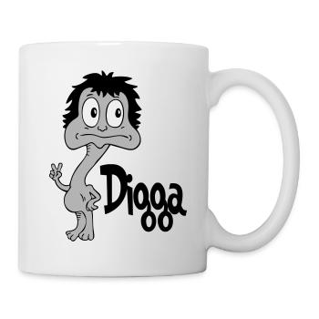 Sprüche Lustige Comic Digga - Tasse - Weiß - Rechts