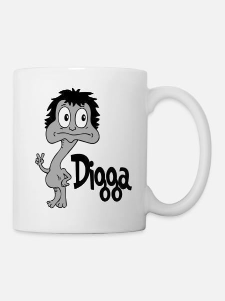Sprüche Lustige Comic Digga - Tasse - Weiß