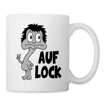 Sprüche Lustige Comic Auf Lock - Tasse - Weiß - Rechts