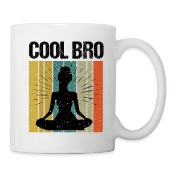 Sprüche Yoga Frau Cool Bro Bruder - Tasse - Weiß - Rechts