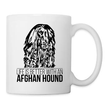 La vie de chien afghan est meilleure Cadeau de chien Wilsigns - Mug blanc - blanc - Droite