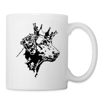 Curly Coated Retriever Krone Hunde Hund Wilsigns - Tasse - Weiß - Rechts