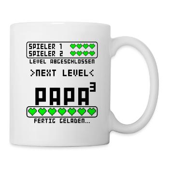 Geburt Arbeitskollege Kollege wird Papa Vater3 - Tasse - Weiß - Rechts