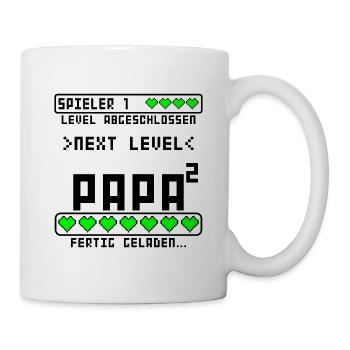Geburt Arbeitskollege Kollege wird Papa Vater 2 - Tasse - Weiß - Rechts