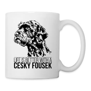 Cesky Fousek la vie est meilleure Dog Wilsigns - Mug blanc - blanc - Droite