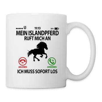 Islandpferdefreunde Islandpferd lustige Sprüche - Tasse - Weiß - Rechts