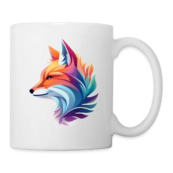 Bunter Fuchs - Tasse - Weiß - Rechts