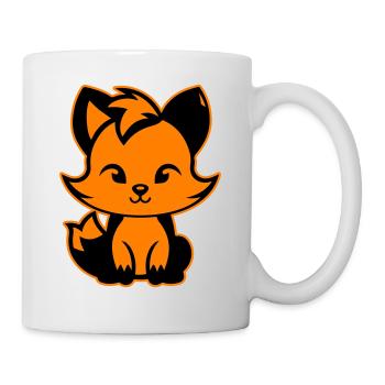 Renard mignon mignon bébé - Mug blanc - blanc - Droite