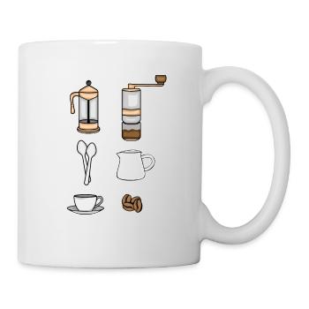 Kaffee Geschenk Männer Kaffee Trinken Barista - Tasse - Weiß - Rechts