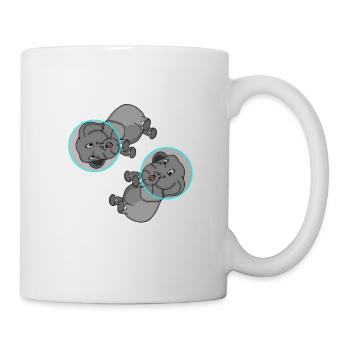 Weltraum Astronaut Geschenk Kinder Elefant - Tasse - Weiß - Rechts