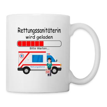 Rettungssanitäterin Ausbildungsbeginn Ausbildung - Tasse - Weiß - Rechts