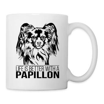La vie de Papillon est meilleure Chiens Wilsigns - Mug blanc - blanc - Droite