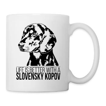 Slovensky Kopov life is better Dogs Dog Wilsigns - Mug - white - Right