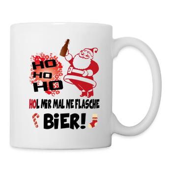 Weihnachten Christmas Bier Saufen Party Truppe - Tasse - Weiß - Rechts