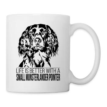 Petit Münsterländer Pointer mieux vivre Wilsigns - Mug blanc - blanc - Droite