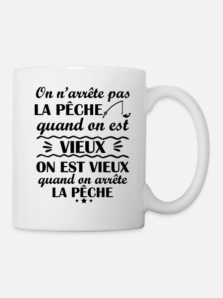 On n'arrête pas la pêche, pêche, humour - Mug blanc - blanc