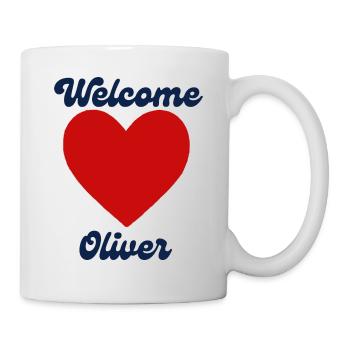 Oliver willkommen - Tasse - Weiß - Rechts