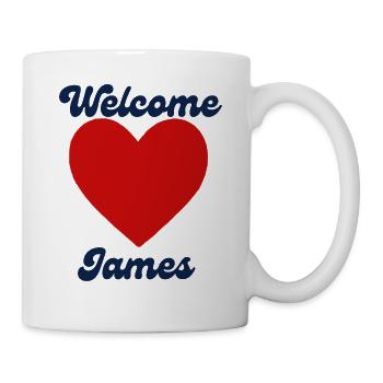 James willkommen - Tasse - Weiß - Rechts