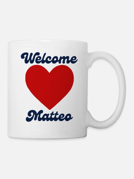 Matteo willkommen - Tasse - Weiß
