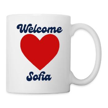 Sofia willkommen - Tasse - Weiß - Rechts