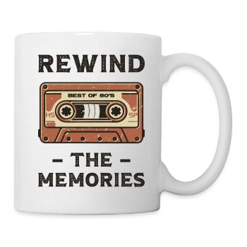 Rewind the memories. Retro cassette design. - Mug - white - Right