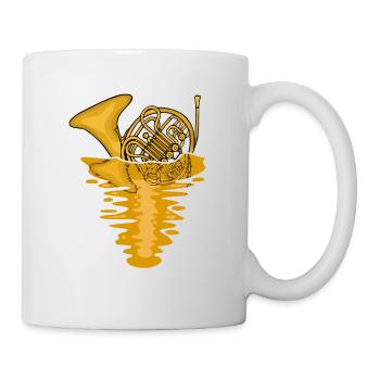 Waldhornspieler Musik Blaskapelle Waldhorn - Tasse - Weiß - Rechts