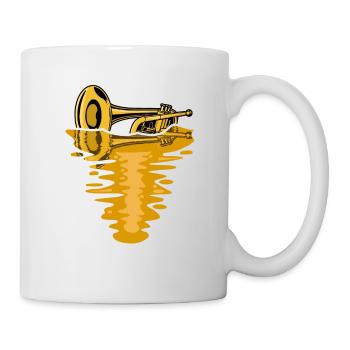 Trompetenspieler Geschenk Mann Jazz Musik Trompete - Tasse - Weiß - Rechts