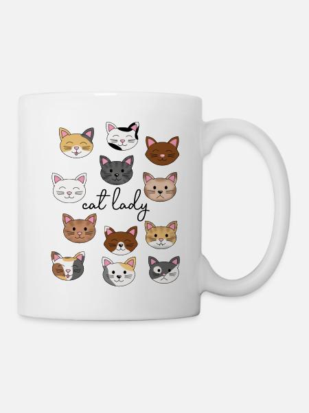 Cat Lady - Tasse - Weiß
