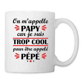 On m'appelle papy, cadeau pépé, grand-père, noël - Mug blanc - blanc - Droite