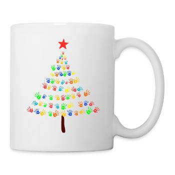 Christmas Tree Children Peace - Mug - white - Right