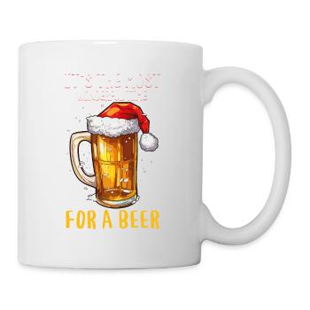 Weihnachten Bier Weihnachtsbier Prost Lustig Humor - Tasse - Weiß - Rechts