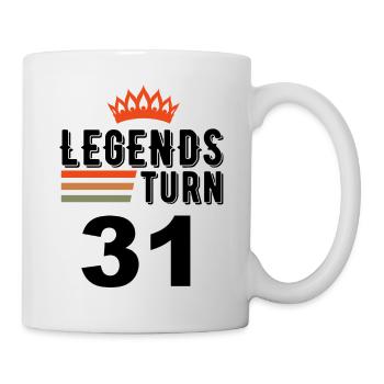 31 Anniversaire, les légendes ont 31 ans - Mug blanc - blanc - Droite