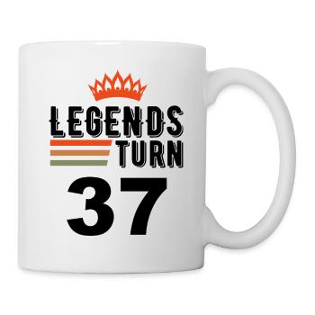 37 Birthday, Legends turn 37 - Mug - white - Right