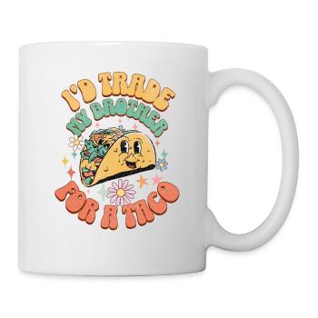 Taco Tacos Mexikanisch Essen - Tasse - Weiß - Rechts