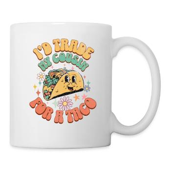 Taco Tacos Mexikanisch Essen - Tasse - Weiß - Rechts
