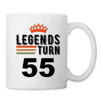 55e anniversaire, les légendes ont 55 ans - Mug blanc - blanc - Droite