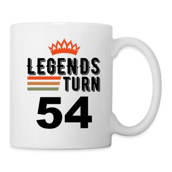 54 Birthday, Legends turn 54 - Mug - white - Right